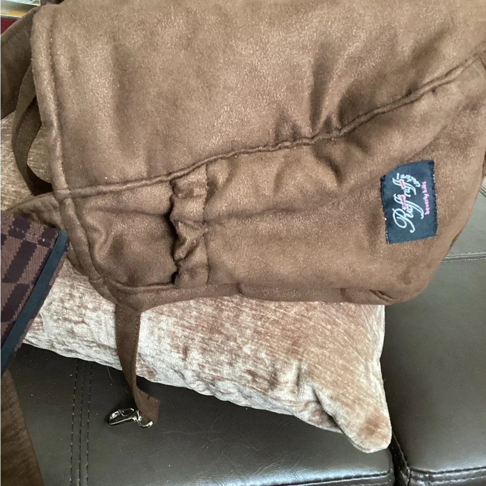 Brown Quilted Dog Snuggle Sack Ruff Ruff Couture